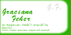 graciana feher business card